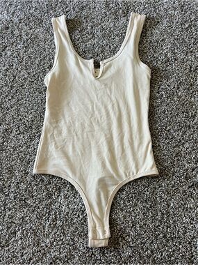 Zenana Outfitters Cream Tank Bodysuit